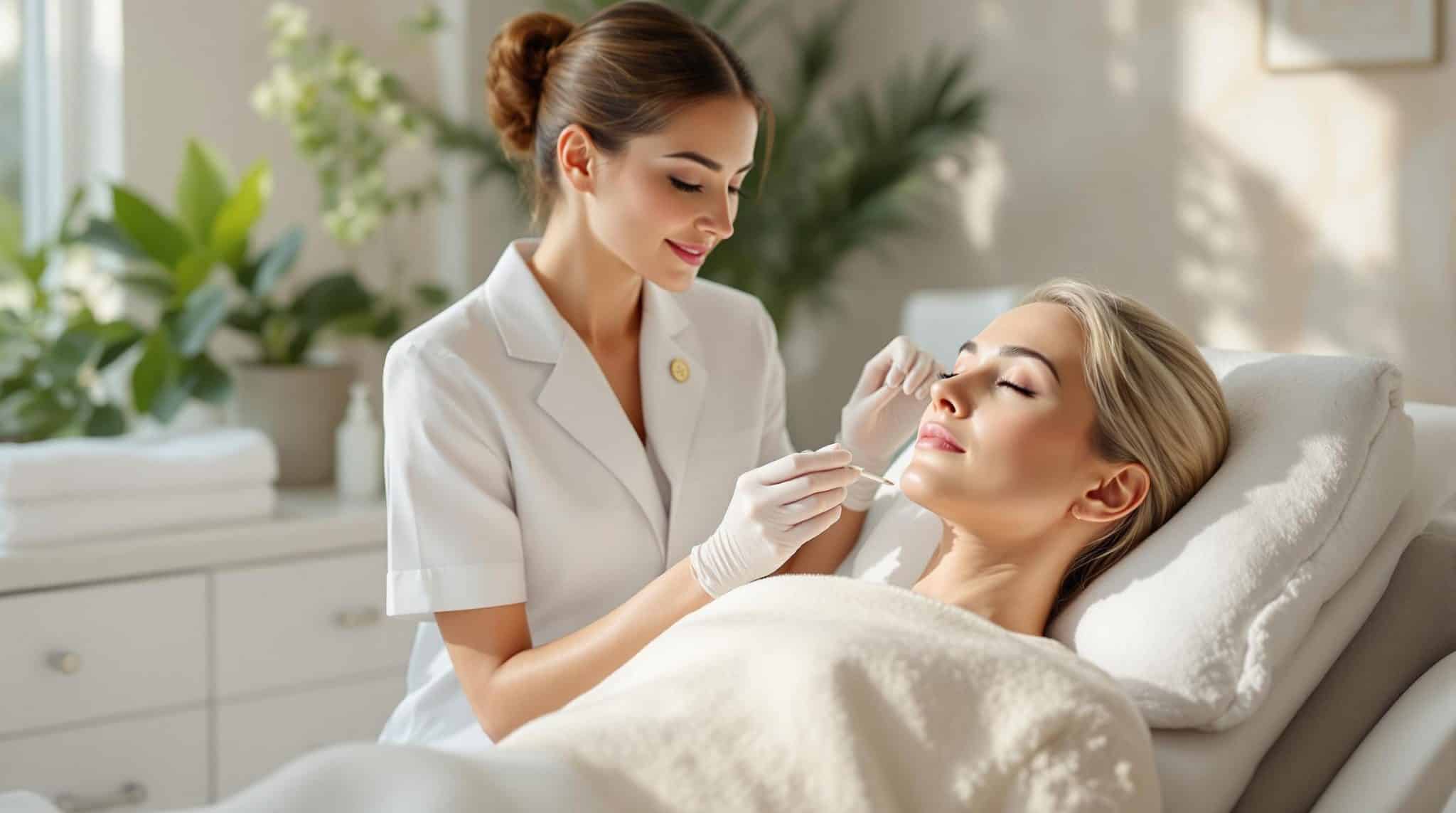 a medical professional advises a client post treatment sharing essential skincare tips for prolonging the results of botox and dermal fillers 1 scaled 2