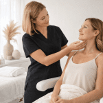 neck treatment options Spring Hill FL consultation examining neck skin