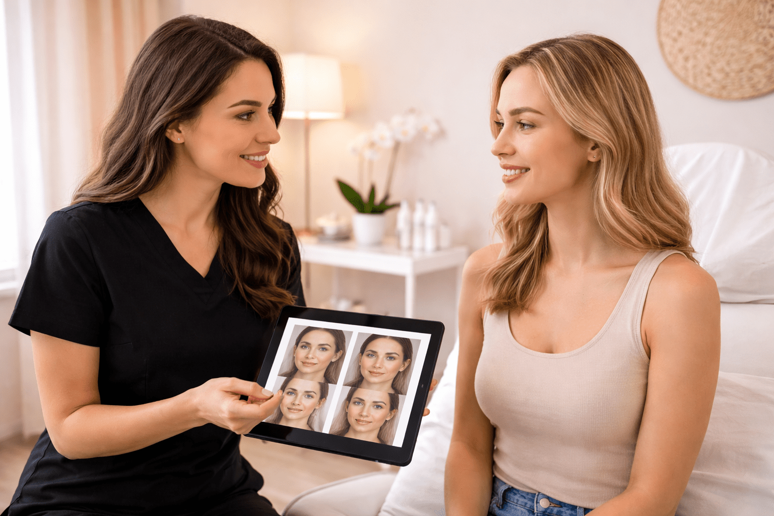 subtle botox results consultation showing facial treatment options