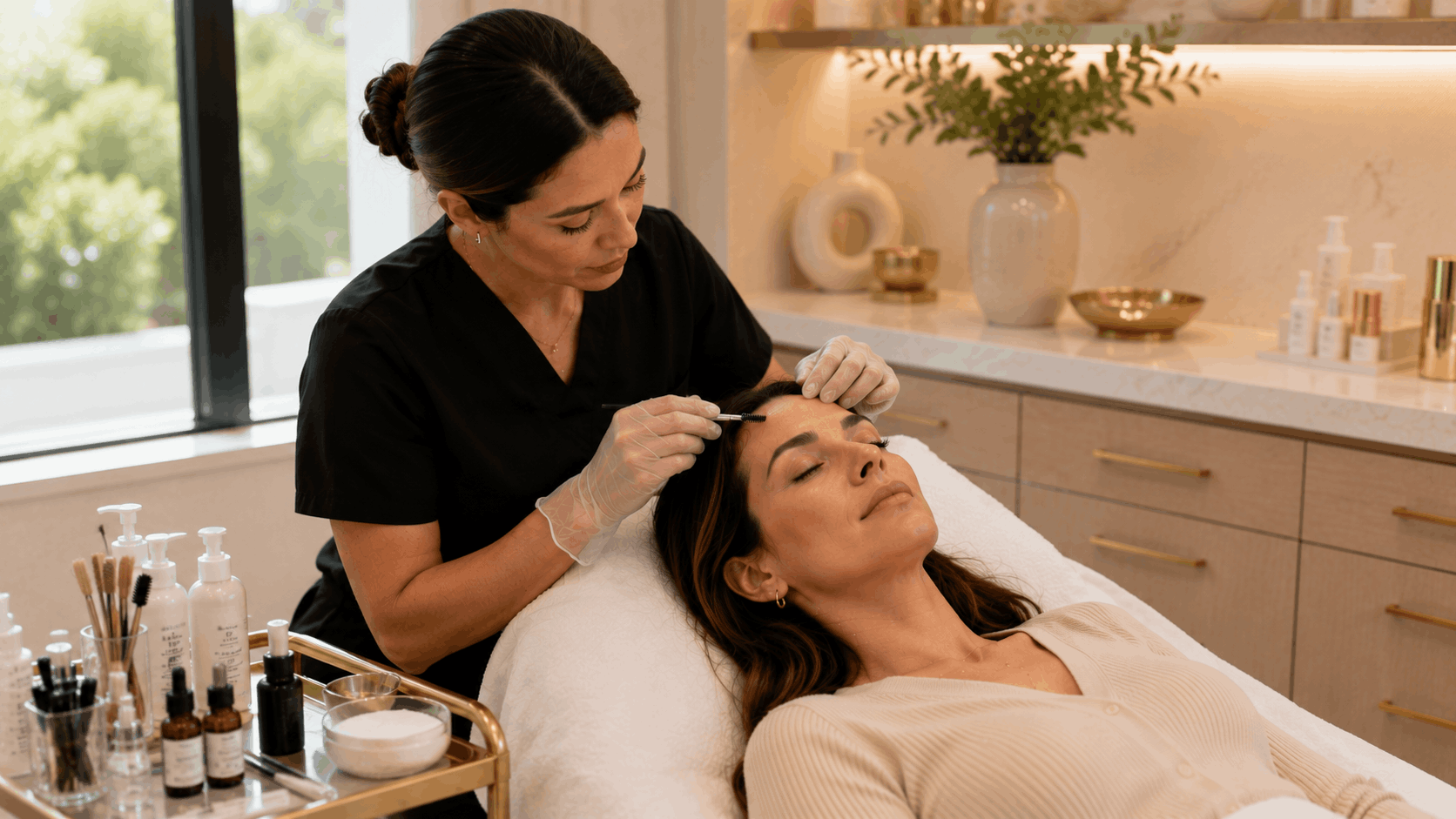 2026 08 myskintasticcom gmb post images brow lamination vs brow tint which one gives longer lasting results v1 my skintastic - brow lamination vs brow tint professional eyebrow treatment session.