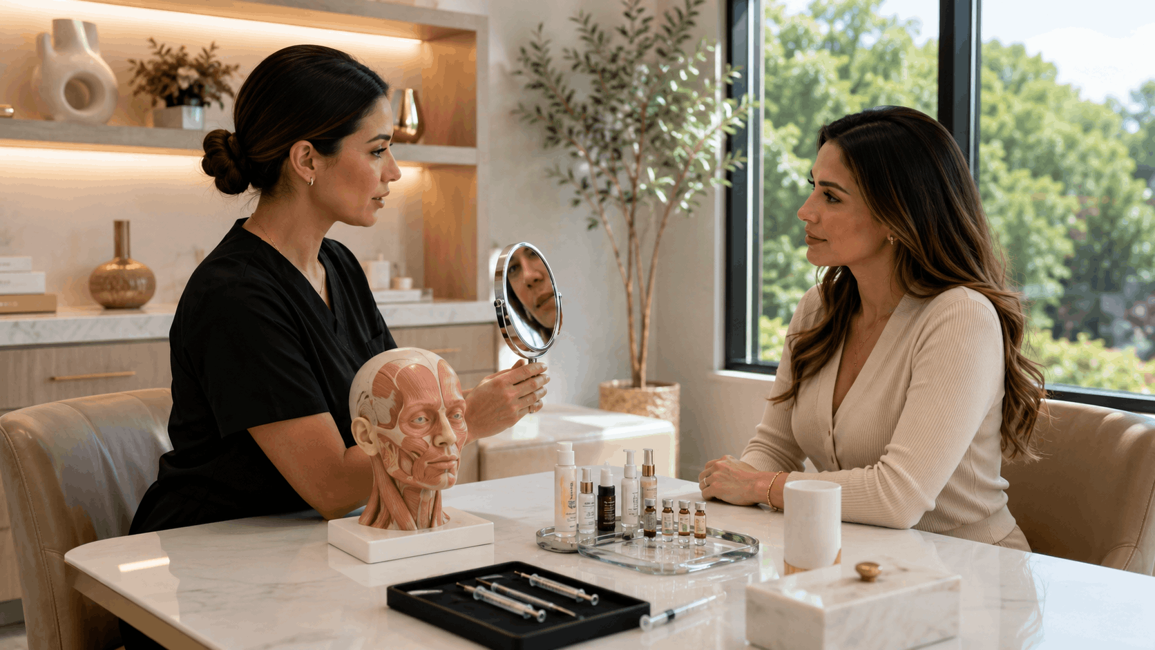 consultation for correcting dermal fillers before treatment refinement.