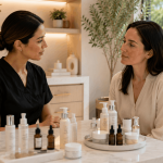 Facial for sensitive skin using gentle professional skincare techniques.