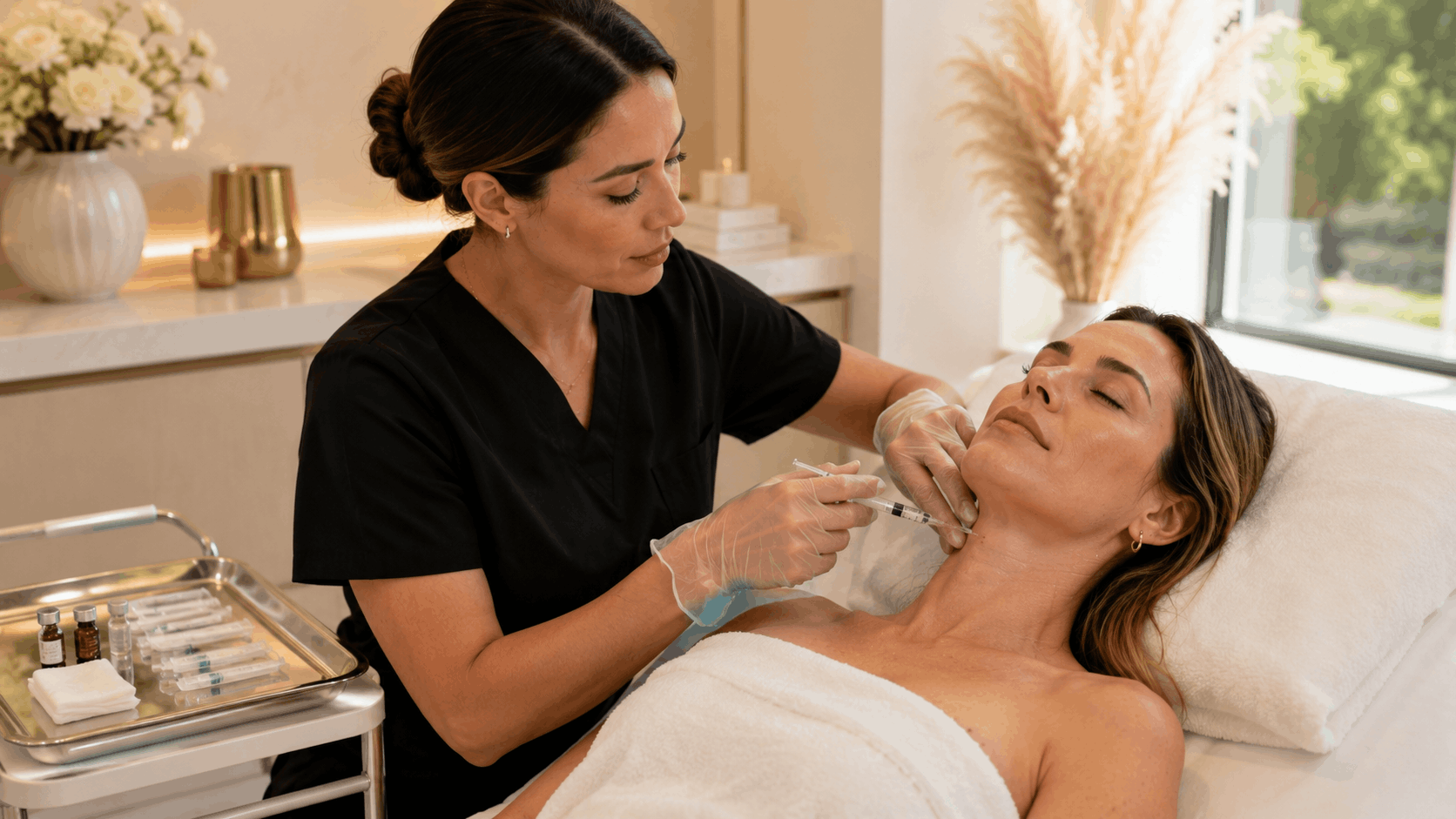 hyperdilute radiesse treatment for skin rejuvenation and collagen stimulation.