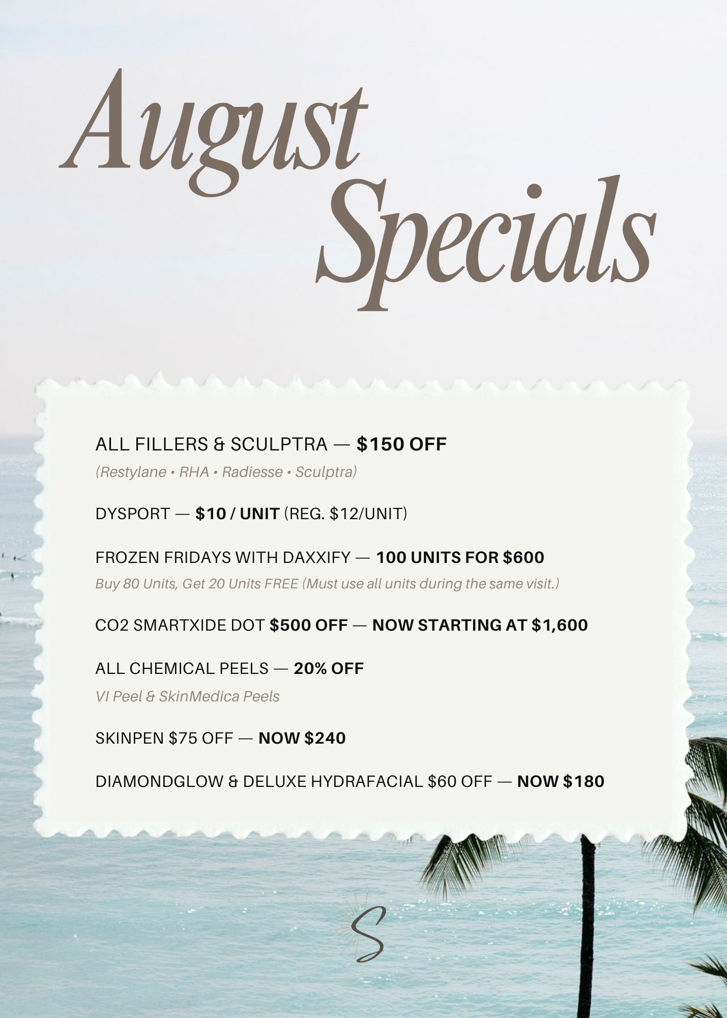 skintastic august specials post 5 x 7 in