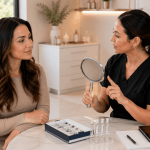 RHA filler vs other fillers consultation comparing injectable treatment options.