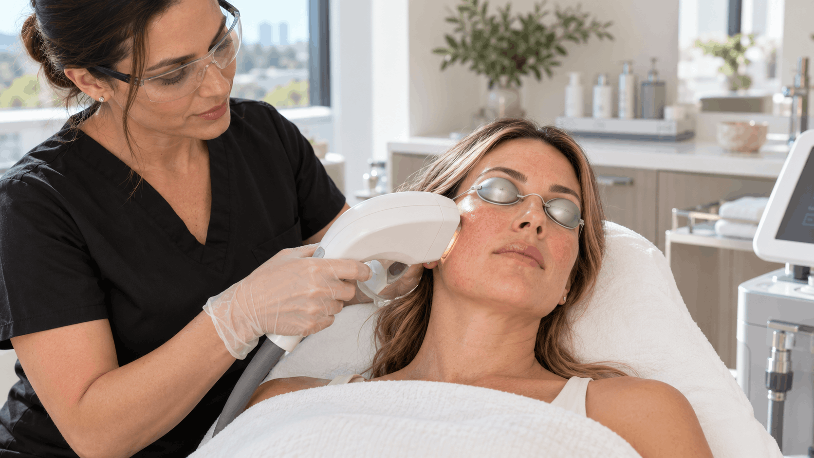 bbl laser for facial redness treatment at med spa