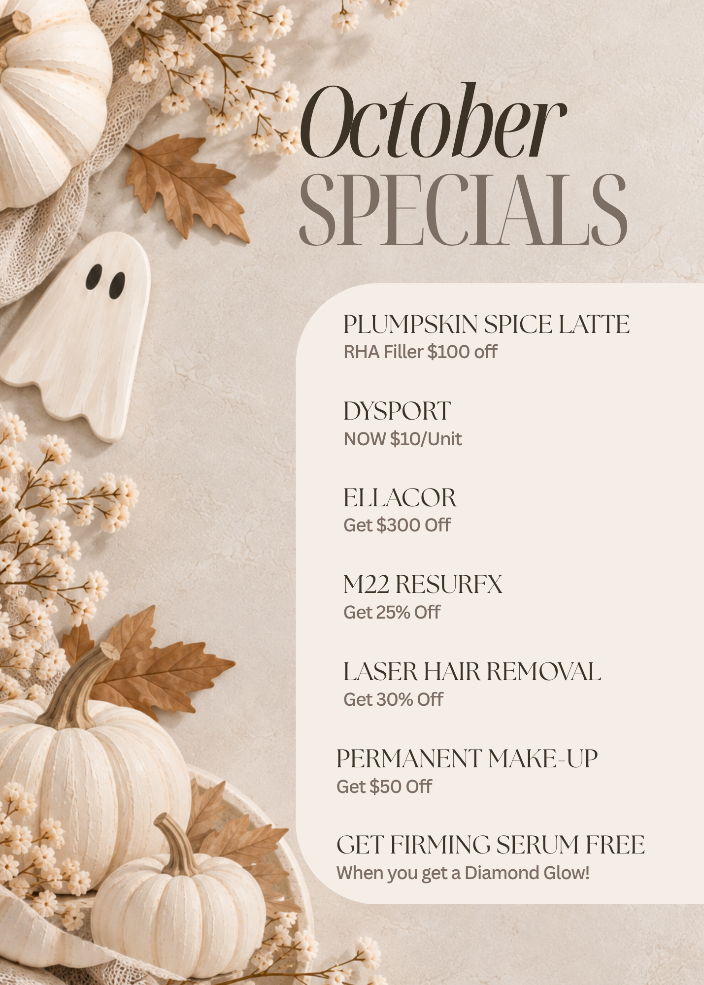 skintastic october specials post 5 x 7 in